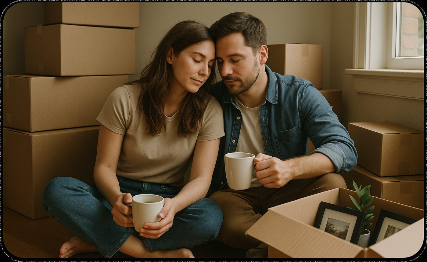 Couples in relationships navigating life transitions together
