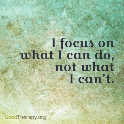 i focus on affirmation