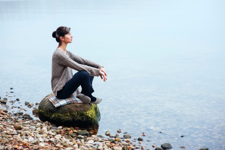 Young woman relaxing on the beach