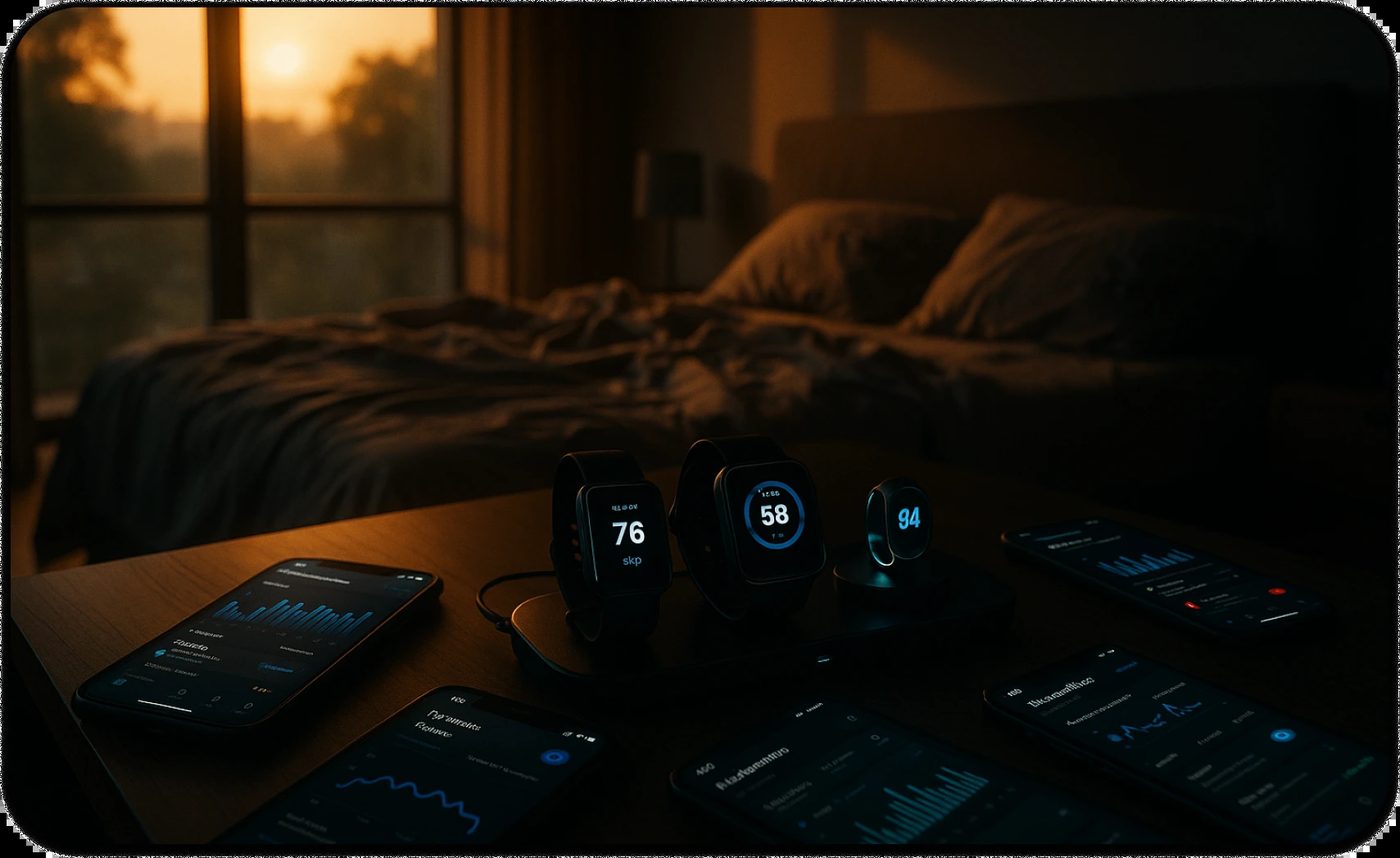 health tracking smart watches on a table