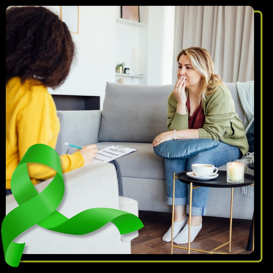 psychotherapist offering female middle age client