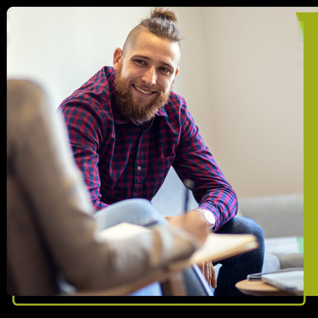 Man at a therapy session