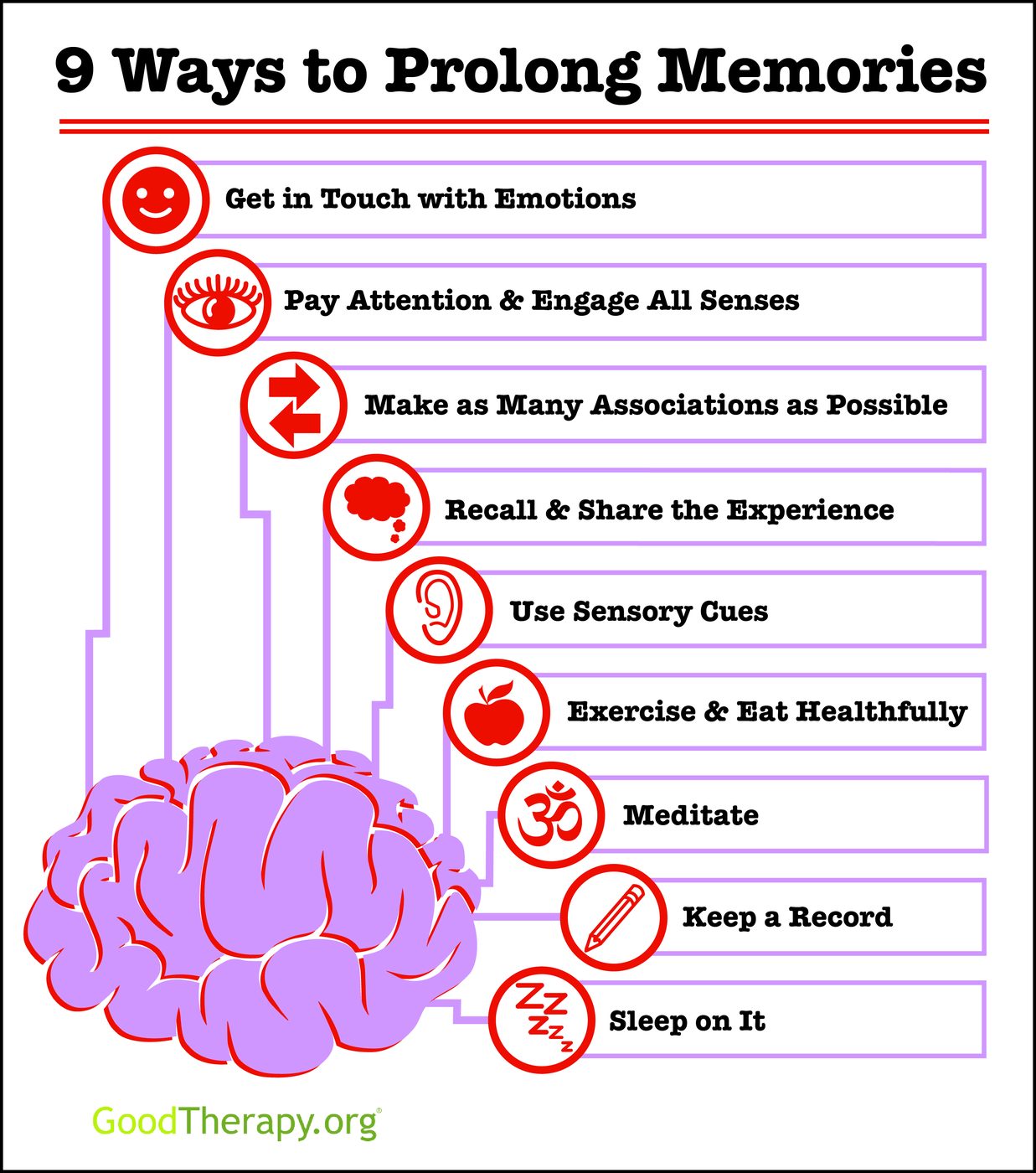 How to Improve Memory Infographic by TherapyNYC