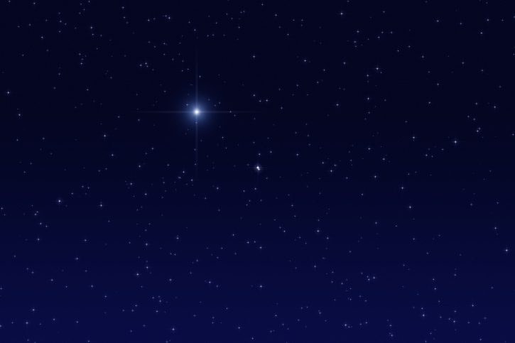 North star in early evening sky