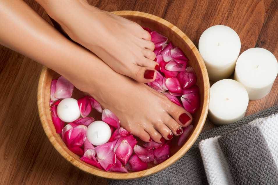 relax with a foot massage